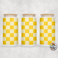 Plain Checker 1 Glass Can