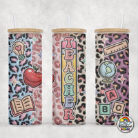 Teacher Pencil 2 Glass Can