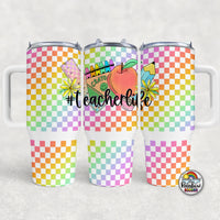 Rainbow Checker Supplies- 40 oz. Cup