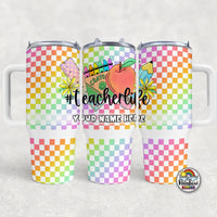 Rainbow Checker Supplies- 40 oz. Cup