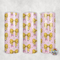 Pink & Pencil Bows Tumbler