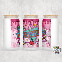 Varsity Teacher Glass Can