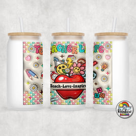 Teacher Life Glass Can