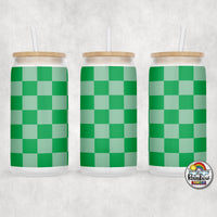 Plain Checker 1 Glass Can