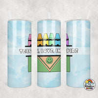 Water Color Crayons Tumbler