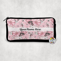 Pink Floral Small Pencil Bag