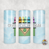 Water Color Crayons Tumbler