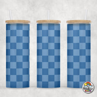 Plain Checker 1 Glass Can