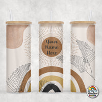 Calm Boho Rainbow Glass Can