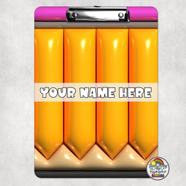 Yellow Puff Pencil Clipboard