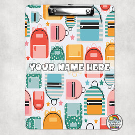 Coral Backpacks Clipboard