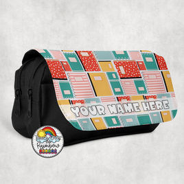 Coral Composition Large Pencil Bag