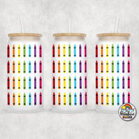 All the Crayons Glass Can