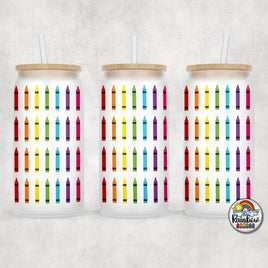 All the Crayons Glass Can