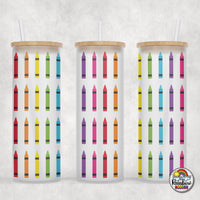 All the Crayons Glass Can
