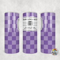 Checker Composition 1 All Colors Tumbler