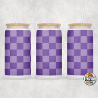Plain Checker 1 Glass Can