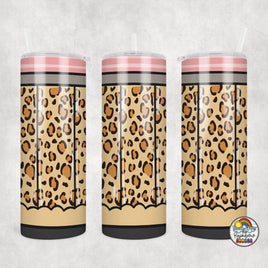 Tan Leopard Pencil Tumbler