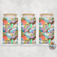 Teacher Things Leopard Glass Can