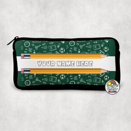 Green Chalkboard Small Pencil Bag