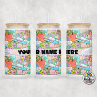 Teacher Things Pastel Glass Can