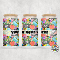 Teacher Things Eraser Glass Can