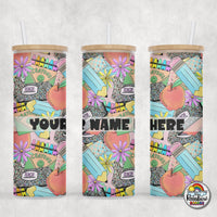 Teacher Things Eraser Glass Can