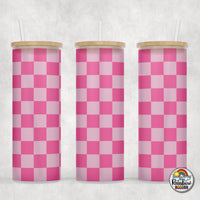 Plain Checker 1 Glass Can