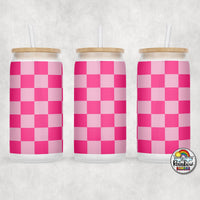 Plain Checker 1 Glass Can