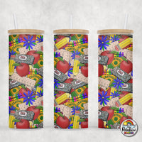 Teacher Things Bright Glass Can