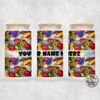 Teacher Things Bright Glass Can