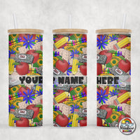 Teacher Things Bright Glass Can