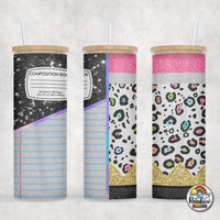 Light Leopard Pencil Glass Can