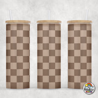 Plain Checker 1 Glass Can