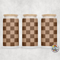 Plain Checker 1 Glass Can