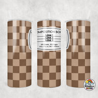 Checker Composition 1 All Colors Tumbler