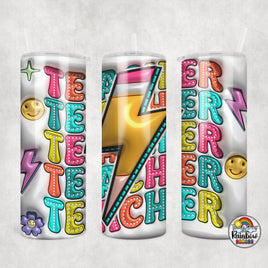 Lighting Bolt Teacher Tumbler