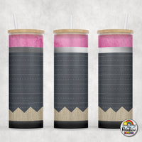 Chalkboard Pencil Glass Can