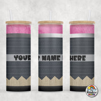 Chalkboard Pencil Glass Can