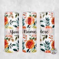 Fall Floral Tumbler