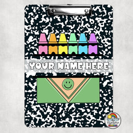 Pastel Crayons Clipboard
