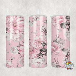 Pink Floral Tumbler