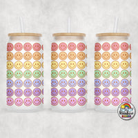 Rainbow Smiles 2 Glass Can