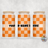 Plain Checker 1 Glass Can