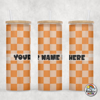 Plain Checker 1 Glass Can