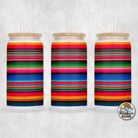 Beautiful Serape Glass Can