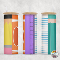 School Supplies 1 Glass Can