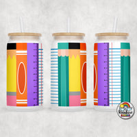 School Supplies 1 Glass Can