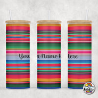 Beautiful Serape Glass Can