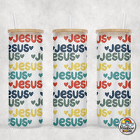 His Name is Jesus Glass Can